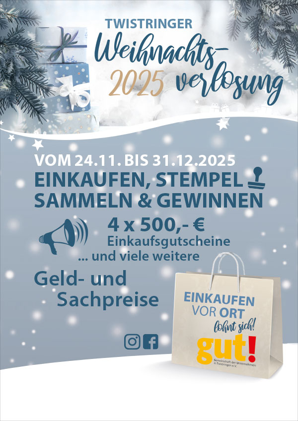 Weihnachtsverlosung Flyer