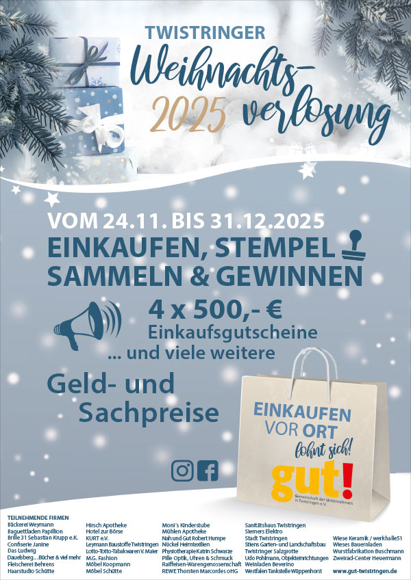 Weihnachtsverlosung Flyer